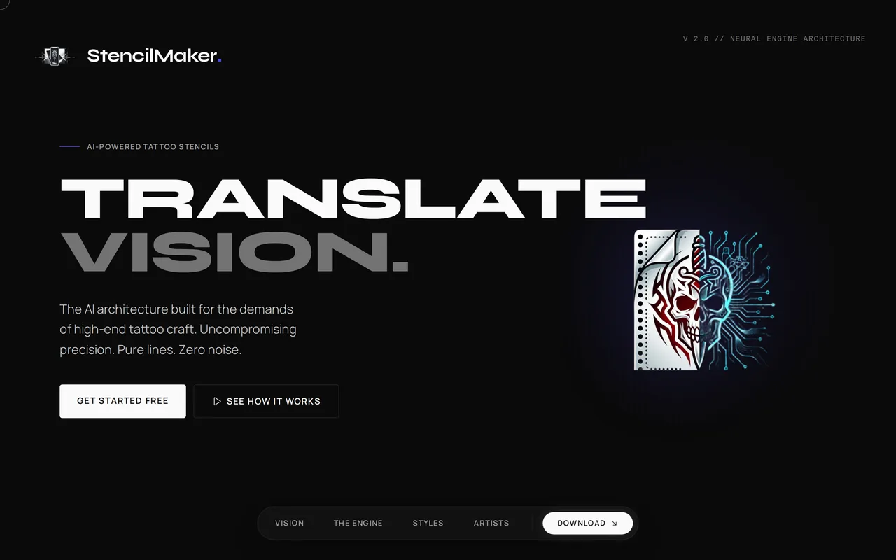 StencilMaker - live homepage